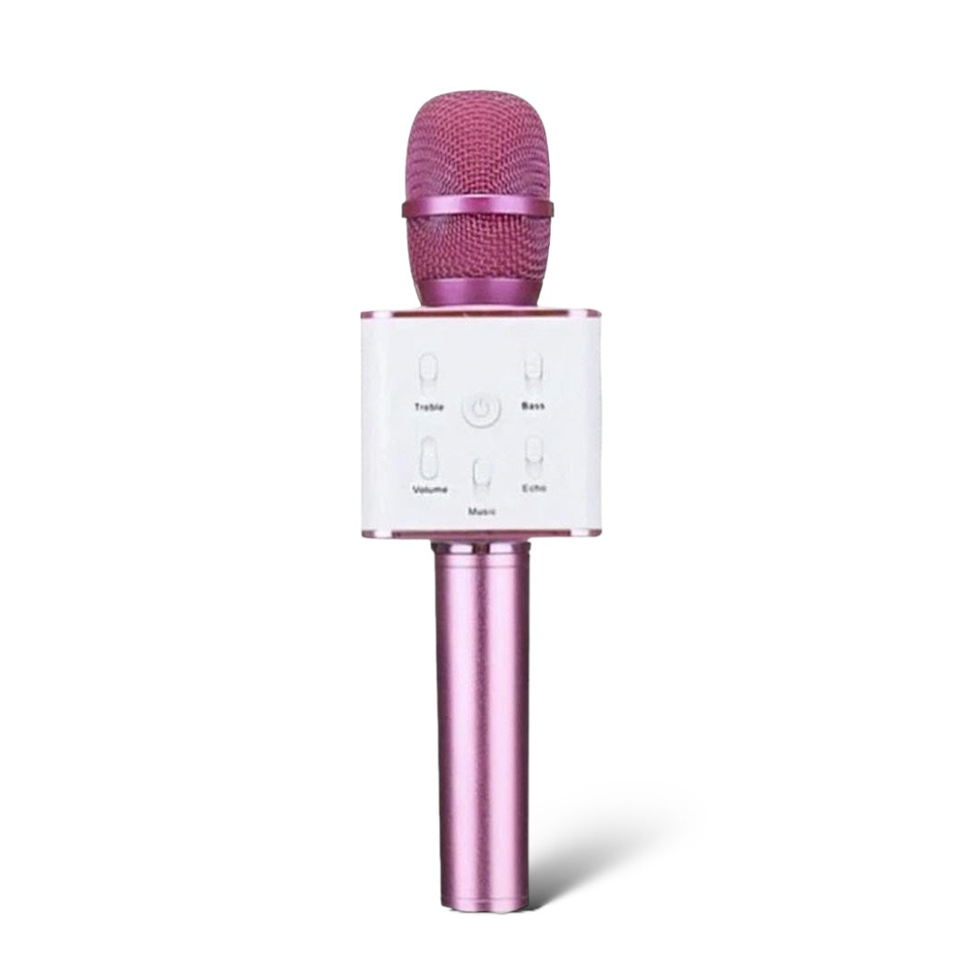 Wireless Bluetooth Handheld Karaoke Microphone KTV Speaker Pink WS858L AM30