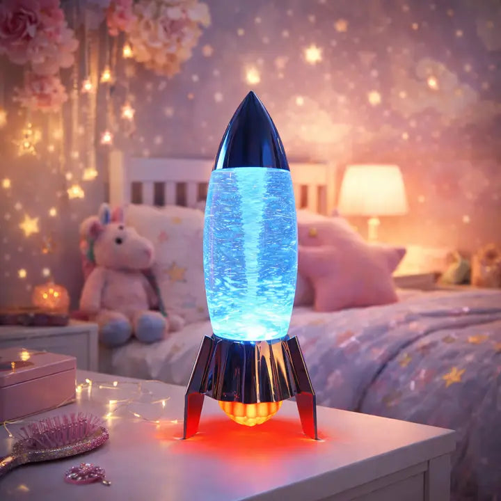 Rocket Tornado Night Light, LED Spinning Water Lamp, Trendy
